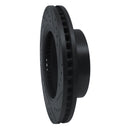 R1 12-21 Nissan NV1500 Front Left Drilled & Slotted Black Brake Rotor