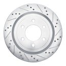 R1 18-21 Lincoln Navigator Rear Drill & Slot Silver Rotors