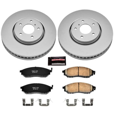 Power Stop 2014 Infiniti QX70 Front & Rear Z17 Coated Brake Kit