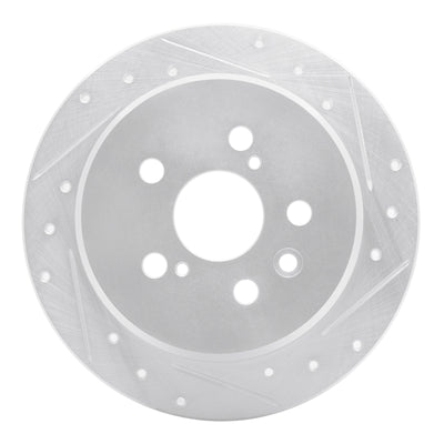 R1 96-99 Toyota Celica Rear Right Drilled & Slotted Silver Brake Rotor