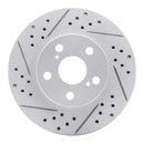 R1 10-17 Lexus Ct200H Front Left Drilled & Slotted Geo-Carbon Rotor