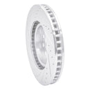 R1 93-98 Toyota Supra Front Right Drilled & Slotted Silver Brake Rotor