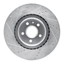 R1 09-17 Buick Regal Front Right Drilled & Slotted Silver Brake Rotor