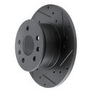 R1 72-78 Volkswagen Type 2 Front Right Drilled & Slotted Black Brake Rotor