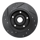 R1 96-08 Audi A4 (Mexico) Rear Right Drilled & Slotted Black Brake Rotor