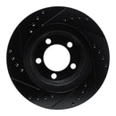 R1 67-67 Ford Galaxie Front Right Drilled & Slotted Black Brake Rotor
