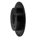 R1 91-06 Nissan NX Rear Left Drilled & Slotted Black Brake Rotor