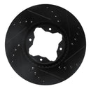 R1 92-98 Acura TL Front Left Drilled & Slotted Black Brake Rotor