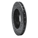 R1 84-95 Chrysler Imperial Front Left Drilled & Slotted Black Brake Rotor
