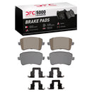 DFC 12-17 Audi Q5 Rear Drilled & Slotted Geoperformance Rotors 5000 Advanced Brake Pads w/Hardware