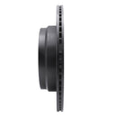 R1 06-12 Land Rover Range Rover Rear Right Drilled & Slotted Black Brake Rotor