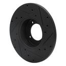 R1 80-83 Nissan 200SX Front Left Drilled & Slotted Black Brake Rotor