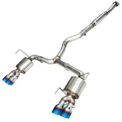AWE Tuning 2015+ VA WRX Sedan Touring Edition Exhaust - Vapor Blue Quad Tips