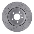 R1 12-20 BMW 428I Gran Coupe Rear Right Drilled & Slotted Geo-Carbon Rotor