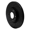 R1 04-08 Mazda RX-8 Front Left Drilled & Slotted Black Brake Rotor