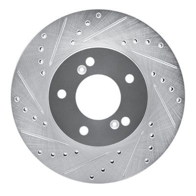 R1 91-01 Acura Legend Front Left Drilled & Slotted Silver Brake Rotor