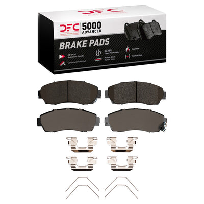 DFC 07-16 Acura RDX Front Drilled & Slotted Geoperformance Rotors 5000 Advanced Pads w/Hardware