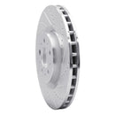 R1 04-07 Volvo V70 Front Right Drilled & Slotted Silver Brake Rotor