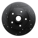 R1 79-85 Volkswagen Vanagon Front Left Drilled & Slotted Black Brake Rotor