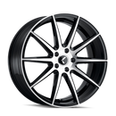 Kraze KR194 Cosmos 18x8 / 5x120 BP / 40mm Offset / 74.1mm Hub Gloss Black Machined Wheel