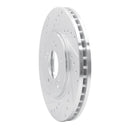 R1 91-96 Acura NSX Front Left Drilled & Slotted Silver Brake Rotor