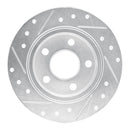 R1 93-05 Ford Taurus SHO Rear Right Drilled & Slotted Silver Brake Rotor