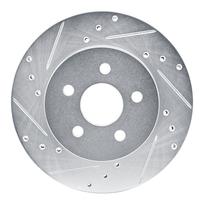 R1 88-88 Pontiac Fiero Front Left Rear Left Drilled & Slotted Silver Brake Rotor