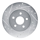 R1 88-88 Pontiac Fiero Front Left Rear Left Drilled & Slotted Silver Brake Rotor