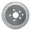 R1 10-20 Lexus RX450h Front & Rear Drilled & Slotted Silver Brake Rotor Set