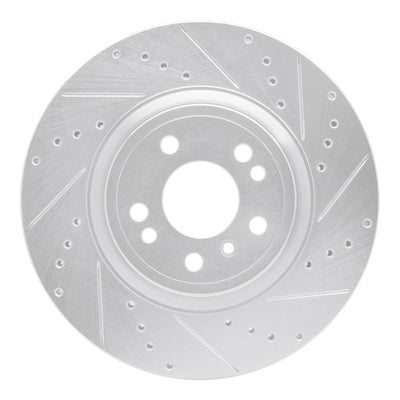 R1 12-18 Mercedes-Benz ML250 Front Right Drilled & Slotted Silver Brake Rotor