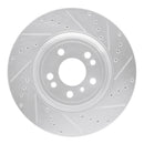 R1 12-18 Mercedes-Benz ML250 Front Right Drilled & Slotted Silver Brake Rotor