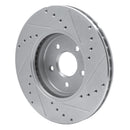 R1 01-08 Ford Mondeo (Mexico) Front Left Drilled & Slotted Silver Brake Rotor