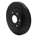 R1 07-17 Buick Enclave Front Left Drilled & Slotted Black Brake Rotor