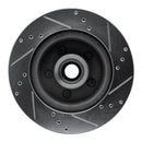 R1 70-72 Ford Country Squire Front Left Drilled & Slotted Silver Brake Rotor