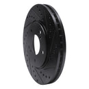 R1 91-96 Acura NSX Front Right Drilled & Slotted Black Brake Rotor