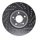 R1 09-14 Acura TL Front Drilled & Slotted Silver Brake Rotor Set