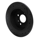 R1 84-91 BMW 325IS Rear Left Drilled & Slotted Black Brake Rotor