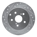 R1 12-20 Toyota Mirai Rear Left Drilled & Slotted Silver Brake Rotor