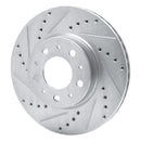 R1 91-95 Volvo 740 Front Left Drilled & Slotted Silver Brake Rotor