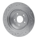 R1 12-17 Genesis G80 Front & Rear Drilled & Slotted Silver Brake Rotor Set