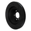 R1 06-09 Land Rover Range Rover Front Left Drilled & Slotted Black Brake Rotor