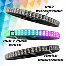 XKGlow XKmax 15in LED Ultra 3-Row Wheel Ring Light Kit w/RGBW Color Chasing App Control