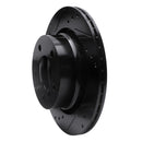 R1 03-08 BMW Z4 Rear Left Drilled & Slotted Black Brake Rotor
