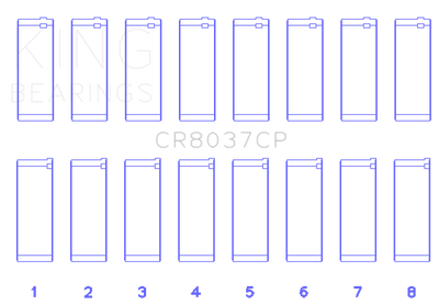 King Engine Bearings 01-09 GM Duramax 6.6L A Rod (Size +.25mm) Connecting Rod Bearing Set