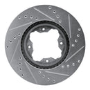 R1 91-97 Acura CL Front Left Drilled & Slotted Silver Brake Rotor
