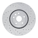 R1 11-25 Lexus GS350 Front Drilled & Slotted Silver Brake Rotor Set
