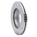 R1 07-09 Kia SORENTO Front Left Drilled & Slotted Silver Brake Rotor