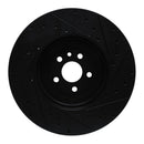 R1 21-25 Jaguar F-Pace Front Left Drilled & Slotted Black Brake Rotor