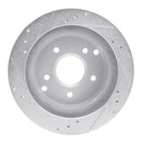 R1 84-87 Chevrolet Corvette Front & Rear Drilled & Slotted Silver Brake Rotor Set