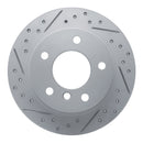 R1 95-99 BMW 318Ti Rear Left Drilled & Slotted Geo-Carbon Rotor